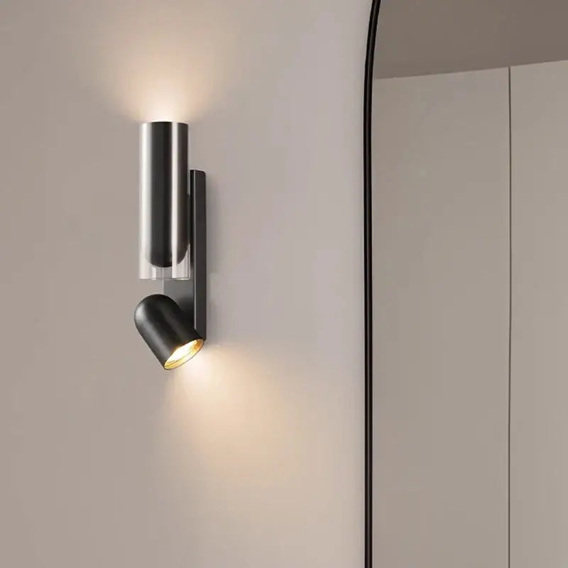 Modern brushed stainless steel adjustable wall reading lamps bedroom