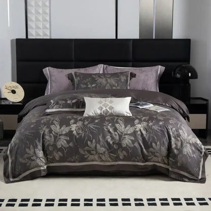 Beige and gold butterfly lyocell cotton bedding set bedroom