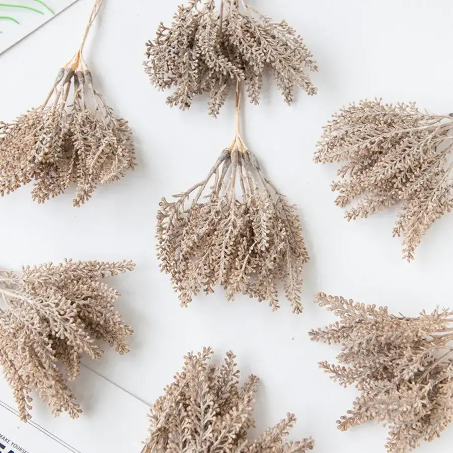 Beige artificial plants golden wheat ear stems for living room decor
