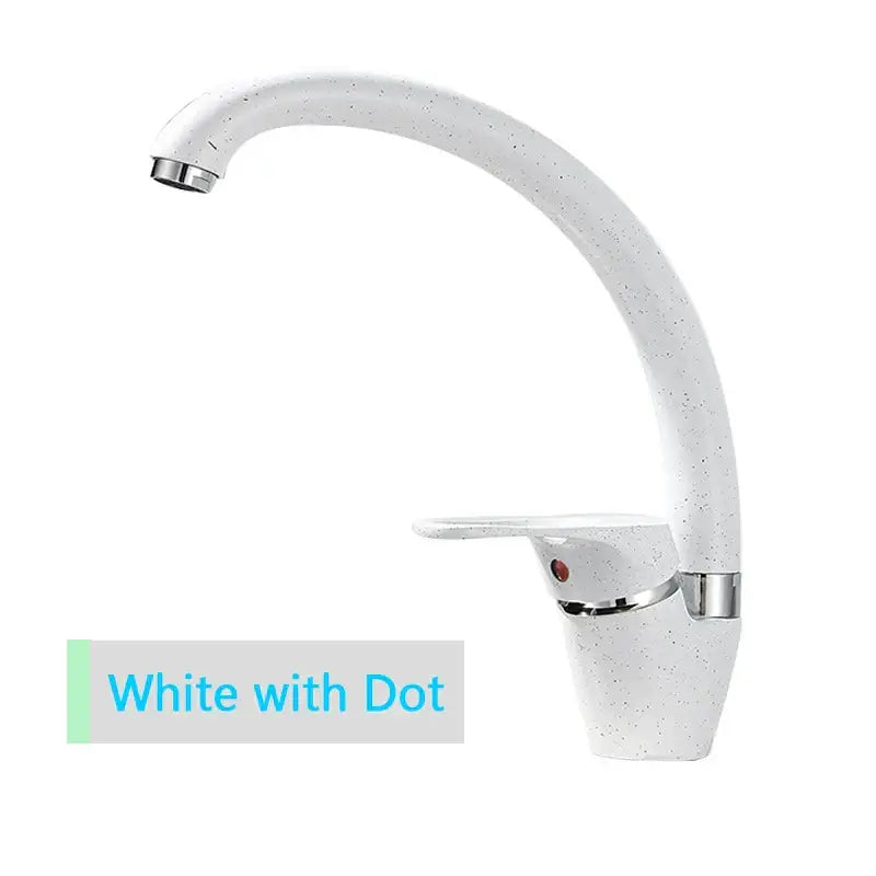 Beige brass kitchen faucet with 360 swivel spout single handle mixer
