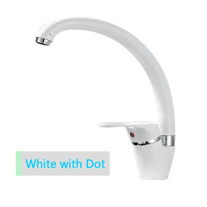 Beige brass kitchen faucet with 360 swivel spout single handle mixer