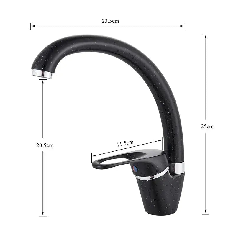 Beige brass kitchen faucet with 360 swivel spout single handle mixer