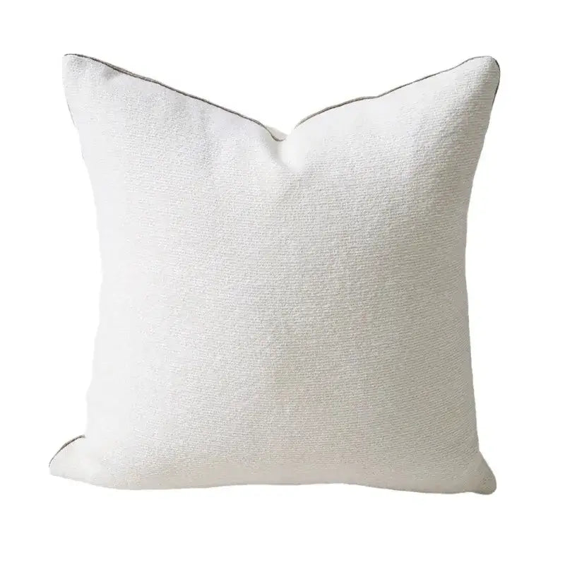 Beige convex rings geometry jacquard living room cushion cover