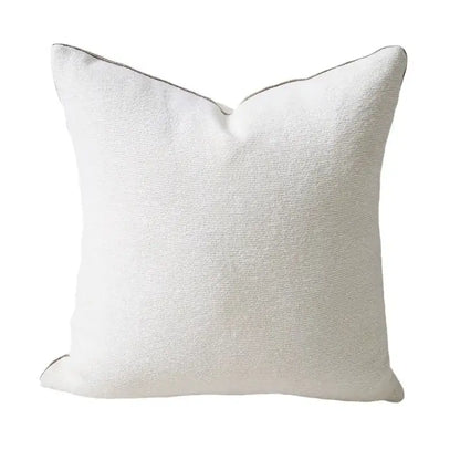 Beige convex rings geometry jacquard living room cushion cover