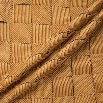 Beige corduroy woven diamond pillow cover living room bedroom