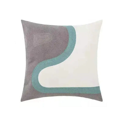 Beige daisy floral geometric pillow cover living room decor