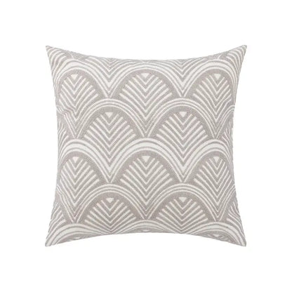 Beige embroidered daisy floral pillow cover bedroom decor