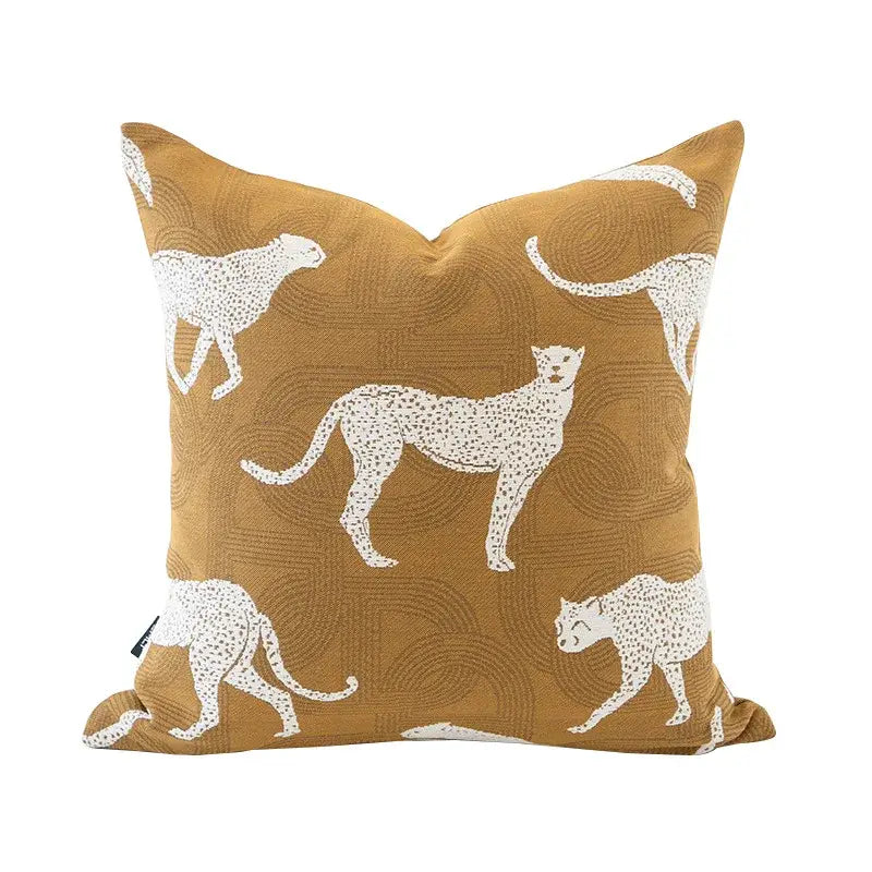 Beige geometric jacquard cushion cover living room pillow accent
