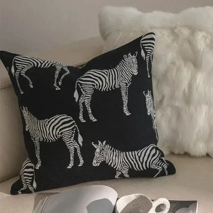 Beige geometric jacquard cushion cover living room pillow accent