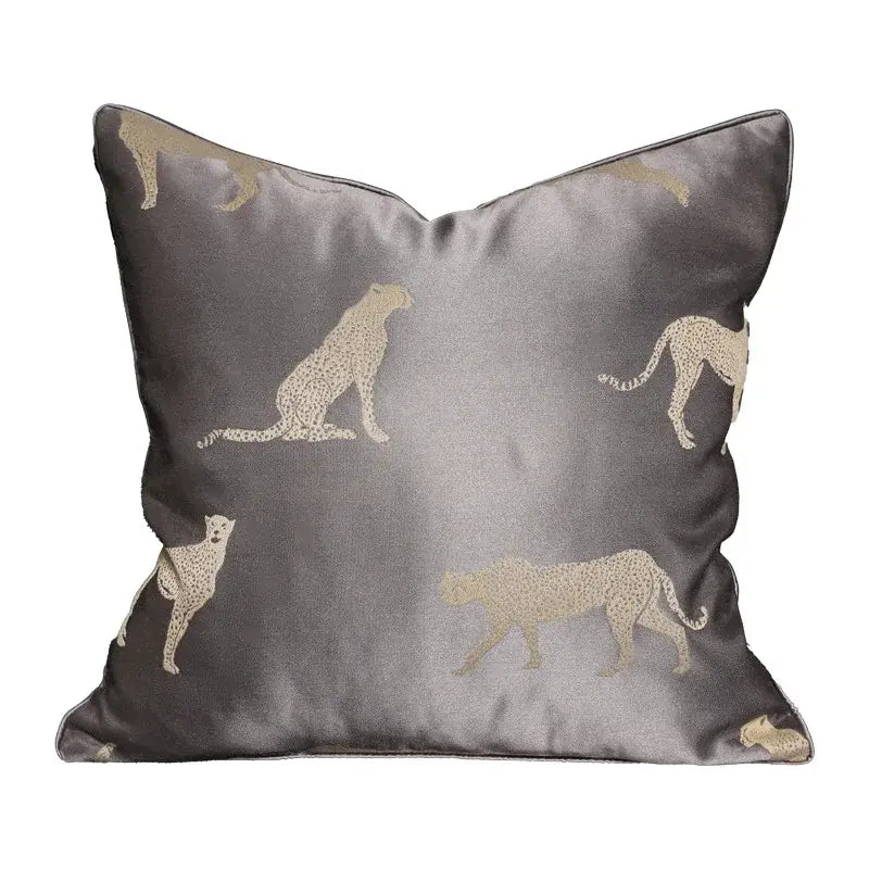 Beige geometric jacquard cushion cover living room pillow accent