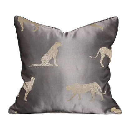 Beige geometric jacquard cushion cover living room pillow accent