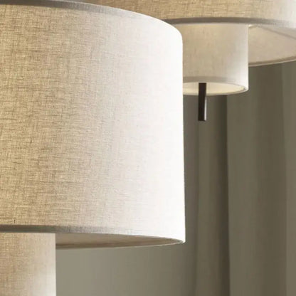 Beige linen bohemia fabric pendel lamp for office or living room