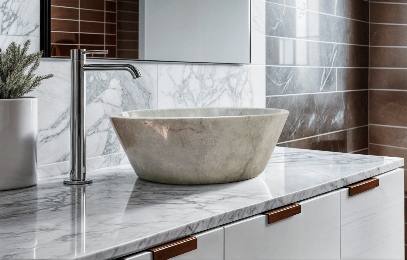 Beige Marble Sink