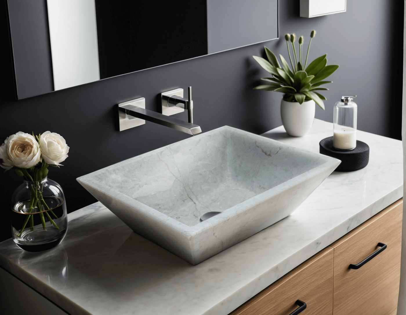 Beige Marble Sink