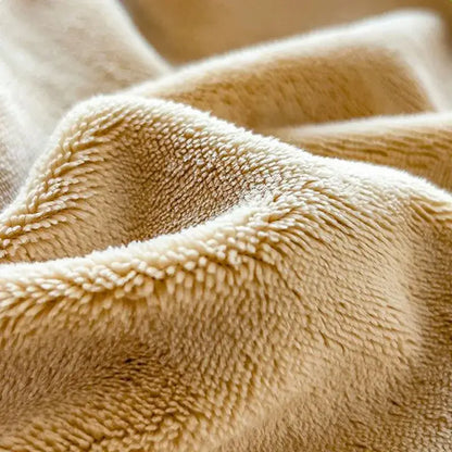 Beige milk velvet fitted sheet bedroom plush mattress topper