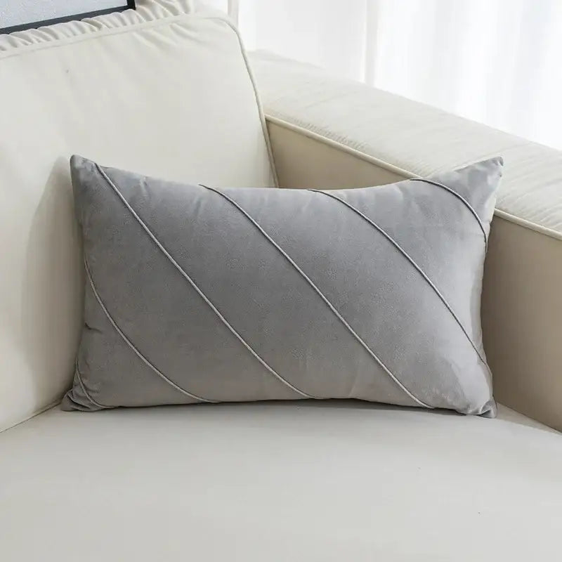 Beige & pink hand pleat embroidered cushions living room velvet pillow