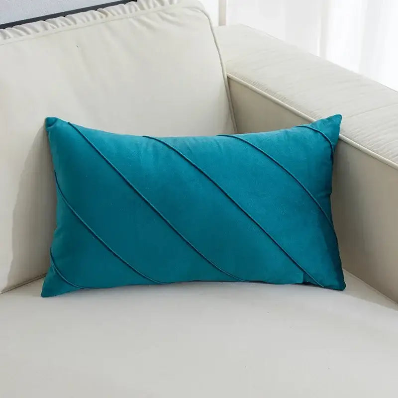 Beige & pink hand pleat embroidered cushions living room velvet pillow