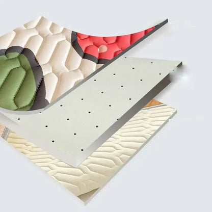 Beige & red cartoon pattern latex mattress bedroom quilted bed sheets