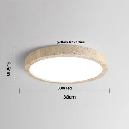 Beige speckled stone led ceiling light bedroom oval pe shade