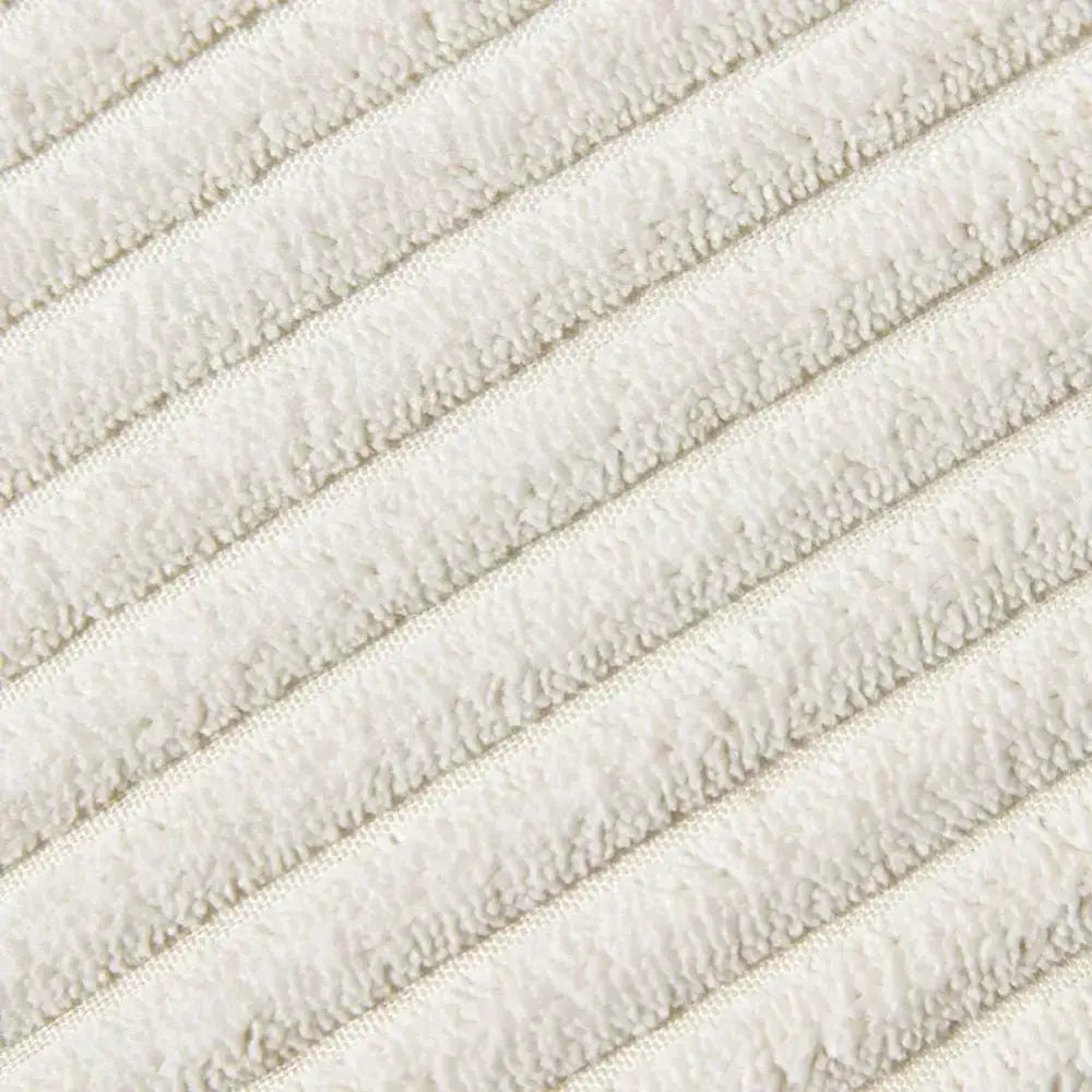 Beige striped corduroy cushion cover with pom poms living room lumbar