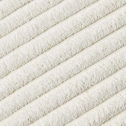 Beige striped corduroy cushion cover with pom poms living room lumbar