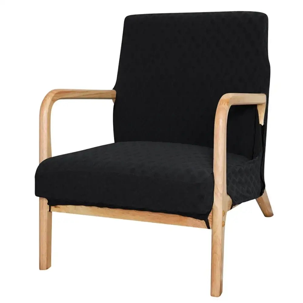 Beige textured jacquard elastic seat covers dining room chair decor