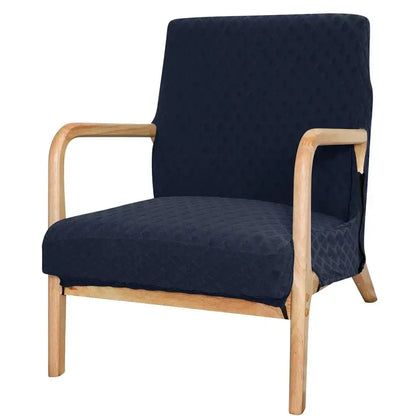 Beige textured jacquard elastic seat covers dining room chair decor
