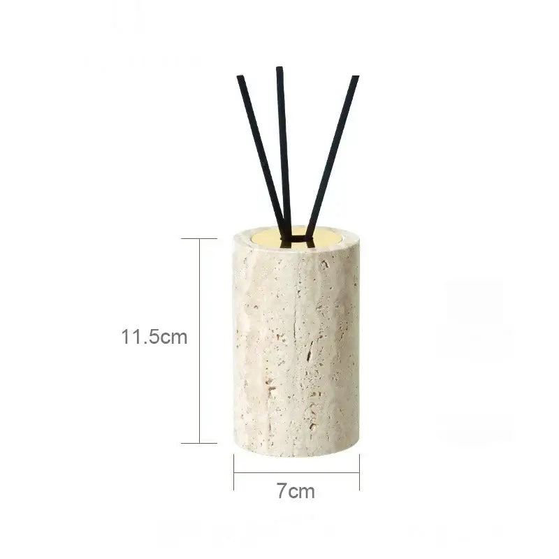 Beige travertine marble bathroom accessories set with tray