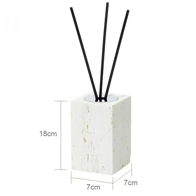 Beige travertine marble bathroom set with chrome pump dispensers
