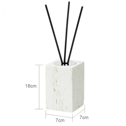 Beige travertine marble bathroom set with chrome pump dispensers