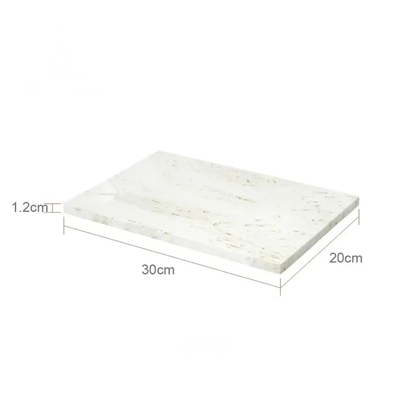Beige travertine marble bathroom set with chrome pump dispensers