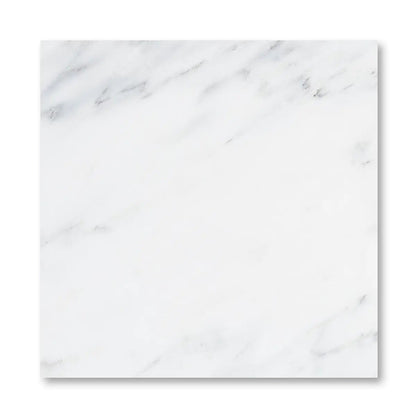 Bella White Honed Marble Tiles 18x18
