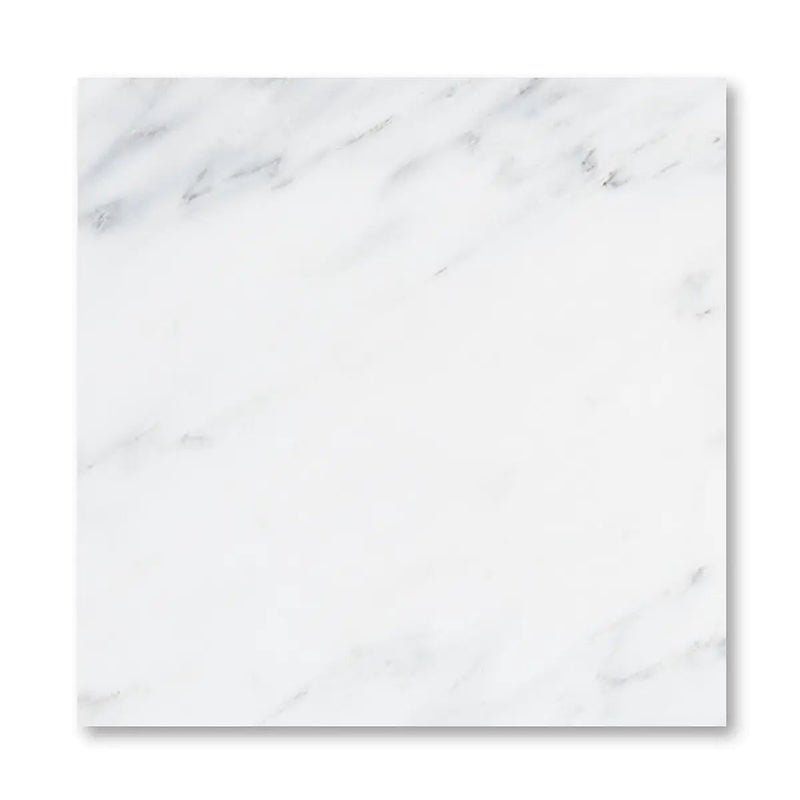 Bella White Honed Marble Tiles 18x18