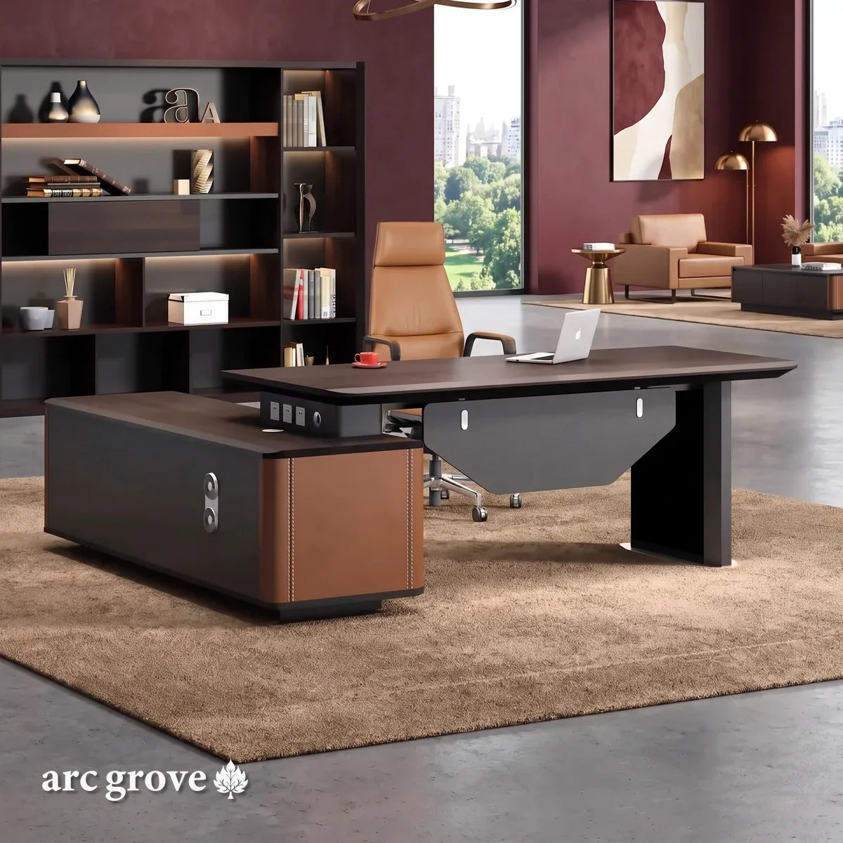 Bentley · Modern L-Shaped Executive Desk