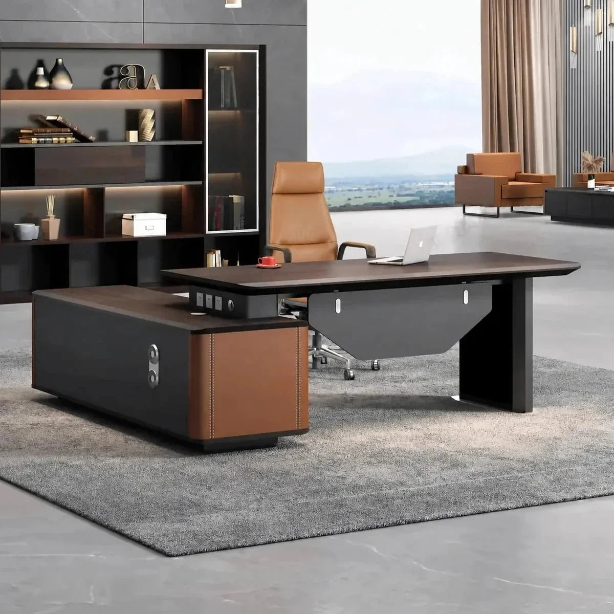 Bentley · Modern L-Shaped Executive Desk