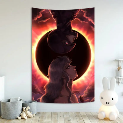 Berserk sacrifice tapestry blue wall hanging bedroom decor