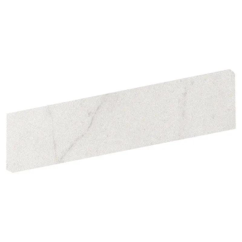Bianco Crystal Matte Bullnose Marble Look Porcelain Tiles 4x24