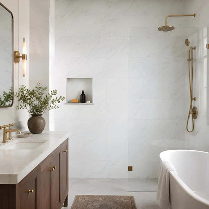 Bianco Dolomite Classic Polished Marble Tiles 12x12
