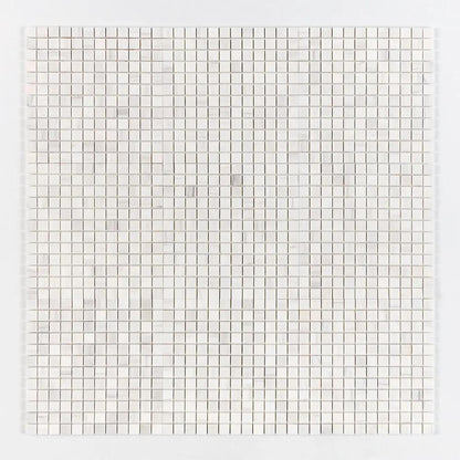 Bianco Dolomiti Honed 1x1 Marble Mosaics 12x12