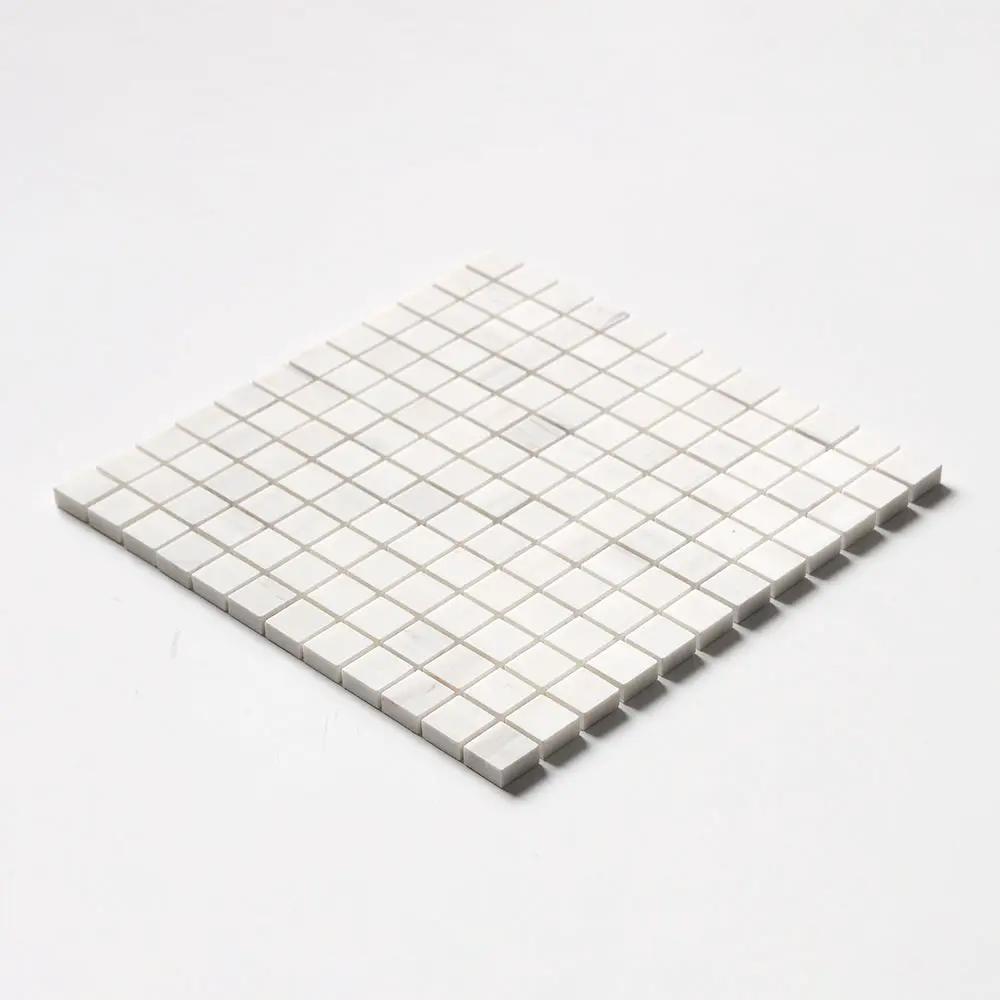 Bianco Dolomiti Honed 1x1 Marble Mosaics 12x12
