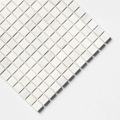 Bianco Dolomiti Honed 1x1 Marble Mosaics 12x12