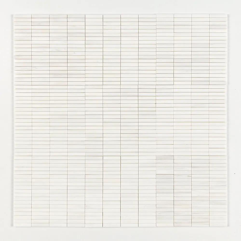 Bianco Dolomiti Honed 5/8x3 Marble Mosaics 12x12