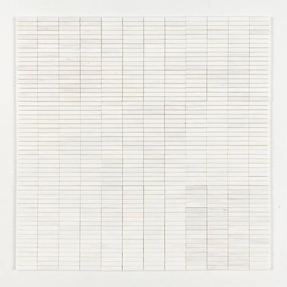 Bianco Dolomiti Honed 5/8x3 Marble Mosaics 12x12