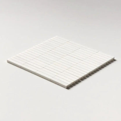 Bianco Dolomiti Honed 5/8x3 Marble Mosaics 12x12