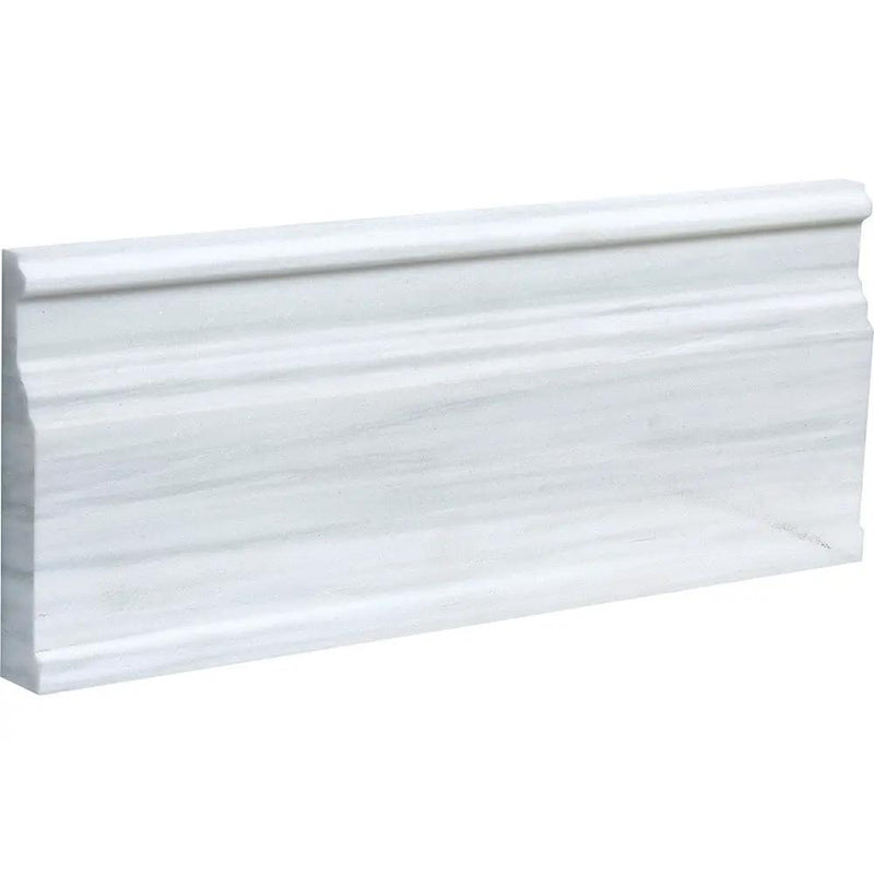 Bianco Dolomiti Honed Base Marble Moldings 5 1/16x12