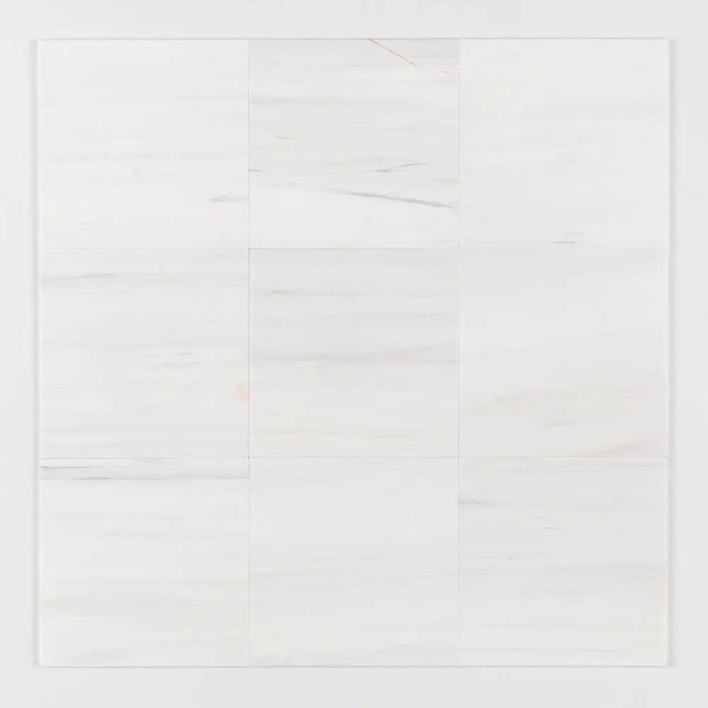 Bianco Dolomiti Honed Marble Tiles 12x12