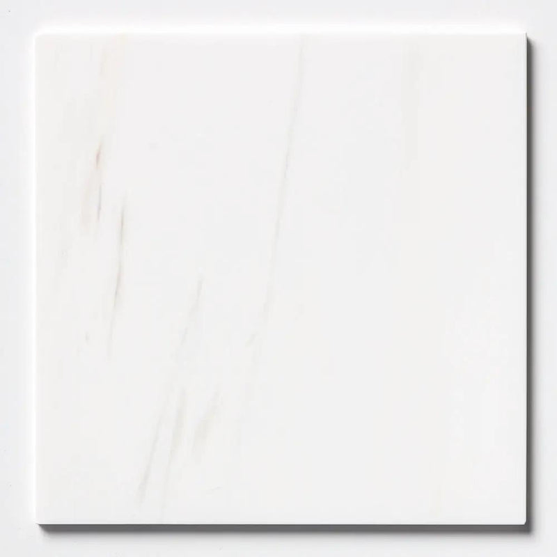 Bianco Dolomiti Honed Marble Tiles 12x12