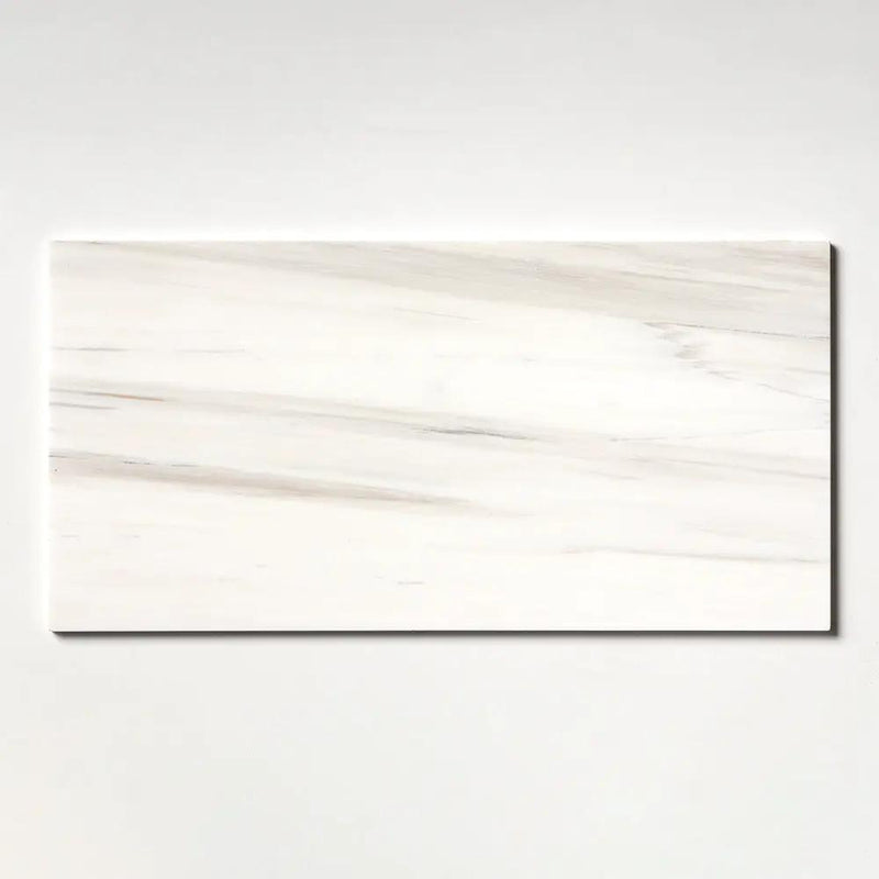 Bianco Dolomiti Honed Marble Tiles 12x24