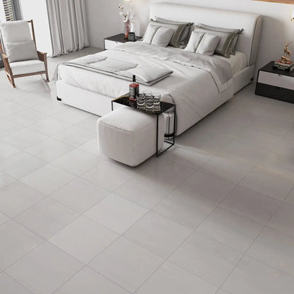 Bianco Dolomiti Honed Marble Tiles 18x18