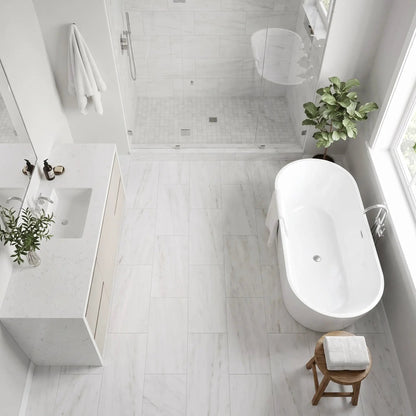 Bianco Dolomiti Honed Marble Tiles 12x24
